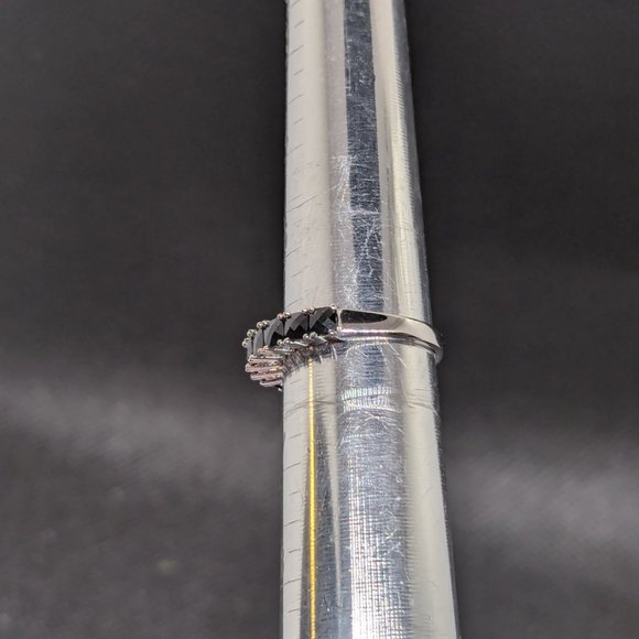 Gorgeous Faceted Black Spinel and Sterling - Picture 3 of 5